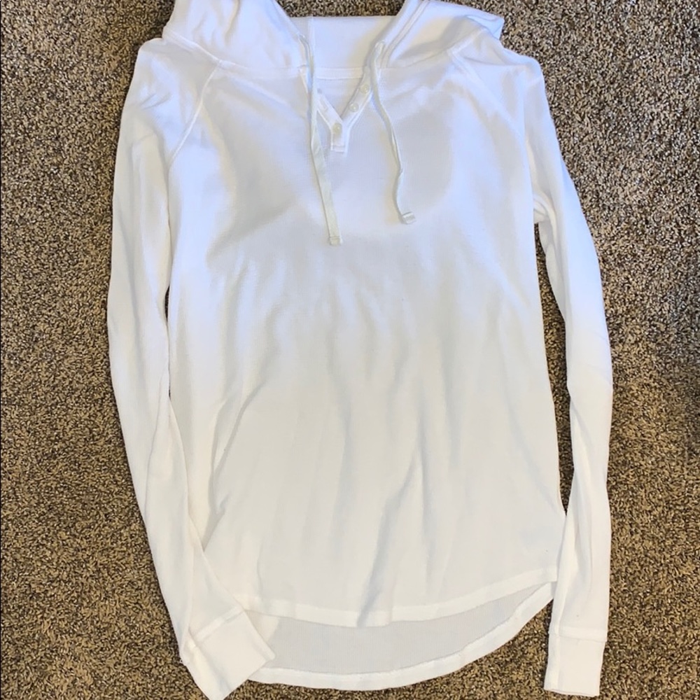 White Waffle Knit AMERICAN EAGLE Tee